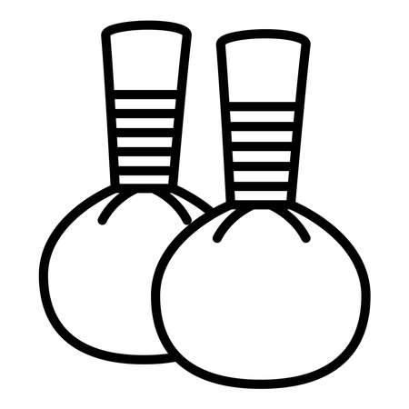 Massage bags line icon, vector illustrationのイラスト素材