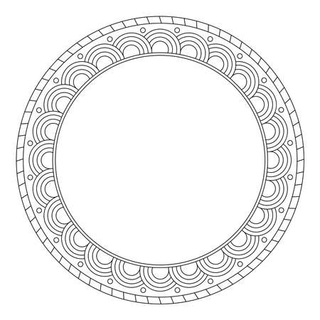 Round decorative frame, vector illustrationのイラスト素材