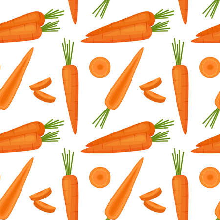 Seamless pattern with carrots. Carrot background, vector illustrationのイラスト素材