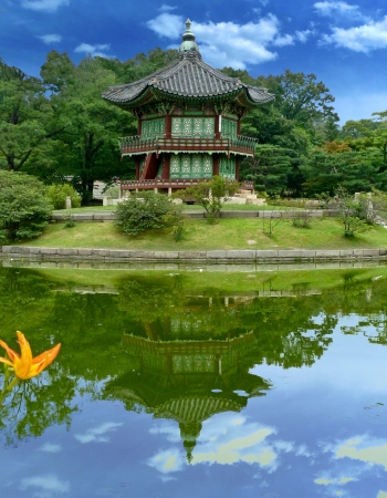 Traditional Korean architectural style in Seoul, South Koreaのeditorial素材