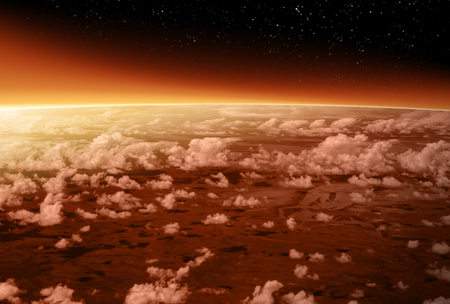 Alien Planet sci-fi scene. Artist's Rendition.の写真素材