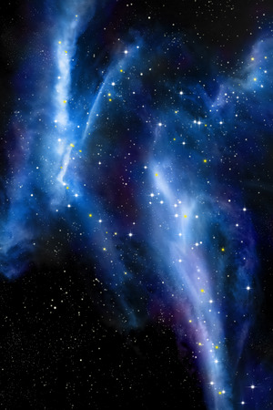 Space Nebula sci-fi scene. Artist's Rendition.の写真素材