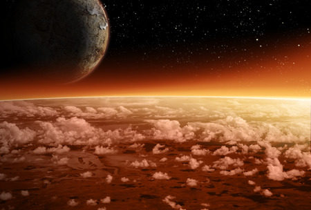 Alien Planet sci-fi scene. Artist's Rendition.の写真素材