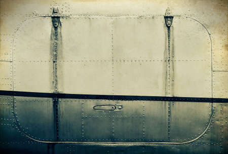 'Vintage Style' retro grunge image of aircraft exterior textureの写真素材