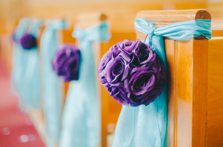Purple  Aqua DIY Wedding Decorationsの写真素材