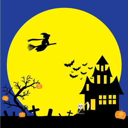 Devil meeting in Halloween night.のイラスト素材