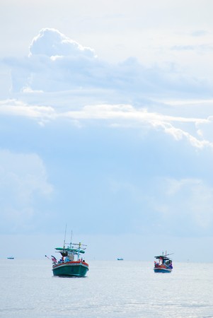 A traditional Thai boat, Thailandの写真素材