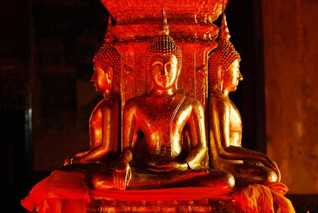A statue of a Buddha in Thailand.の写真素材
