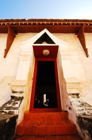 Door of Thai buddhism temple.の写真素材