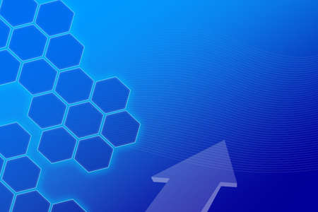 polygon blue backgroundの写真素材