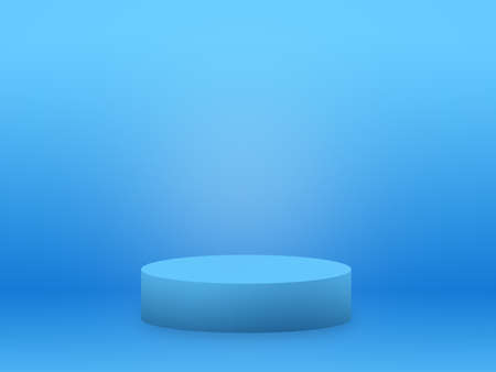 abstract blue podium blank stage backgroundの写真素材