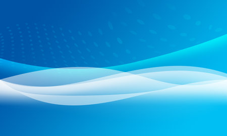 blue wave curve hitechtechnology abstract backgroundの写真素材