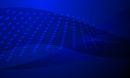 blue wave curve technology connection abstract backgroundのイラスト素材