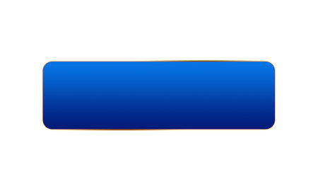 blue gradient color empty button with gold color stroke border on white backgroundの写真素材