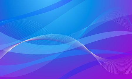 abstrac blue purple gradient with lines curve wave backgroundのイラスト素材