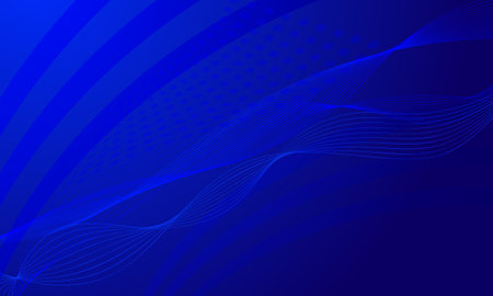 abstract blue lines wave curve technology backgroundのイラスト素材