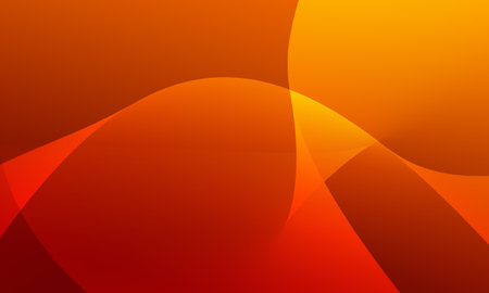 orange yellow hot lines wave curves abstract backgroundの写真素材