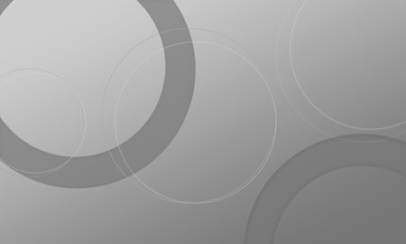 gray circle lines shapes on silver soft gradient abstract backgroundの写真素材