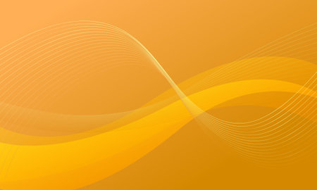 orange gold color lines wave curves abstract backgroundのイラスト素材