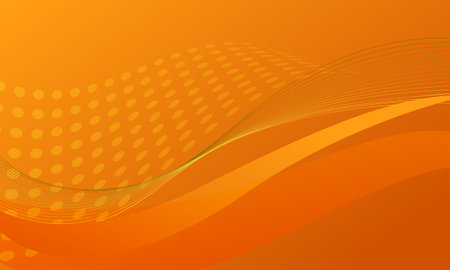 orange yellow lines curve wave abstract backgroundのイラスト素材