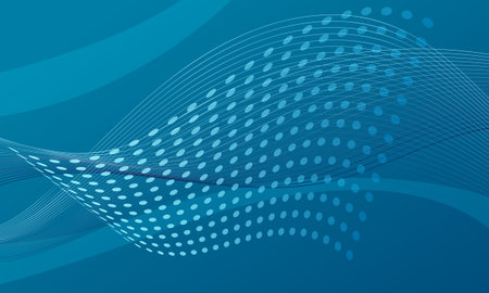 blue light lines curve wave soft gradient abstract backgroundのイラスト素材