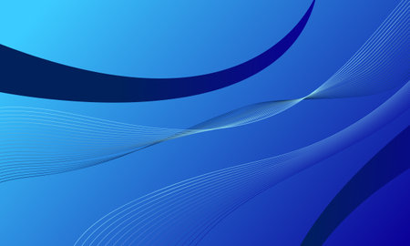 blue lines curve wave abstract backgroundのイラスト素材