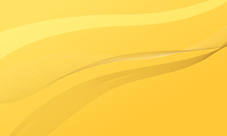 yellow lines curve wave with soft gradient abstract backgroundのイラスト素材