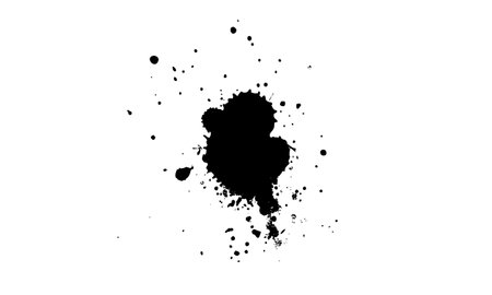 black ink drop splatter splash watercolor in grunge graphic elementのイラスト素材