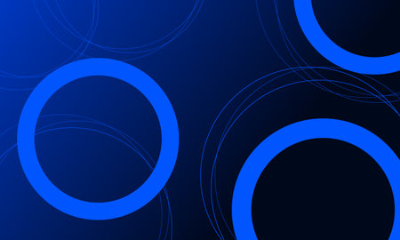 blue circles shape and outlines graphic with soft gradient abstract backgroundのイラスト素材