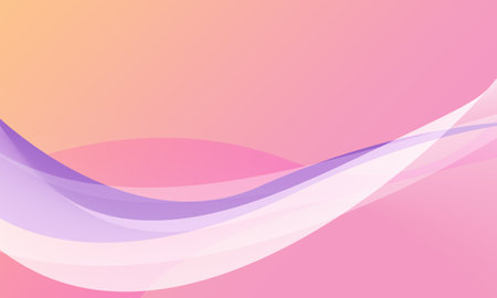 pink violet color curve wave lines soft gradient abstract backgroundの写真素材