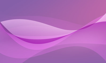 violet purple color curve wave lines soft gradient abstract backgroundの写真素材