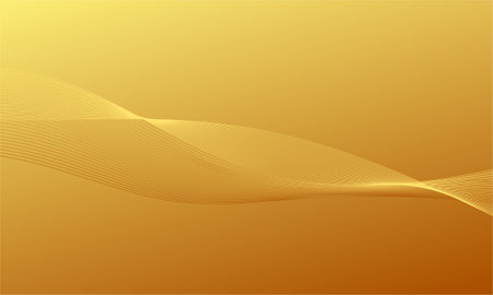 yellow gold lines curves wave abstract backgroundのイラスト素材