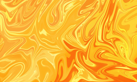 orange yellow  liqiud oil painting style abstract backgroundの写真素材
