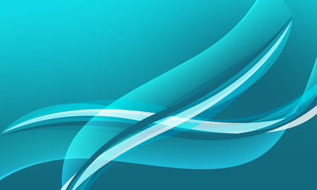 abstract green blue turquoise curve wave lines backgroundの写真素材