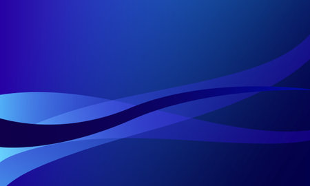 blue curve wave lines abstract backgroundのイラスト素材