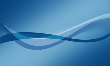 blue lines curve wave smooth gradient abstract backgroundの写真素材