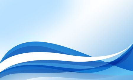 blue lines curves wave soft gradient abstract backgroundの写真素材