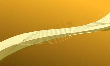 yellow gold lines curves wave abstract backgroundのイラスト素材