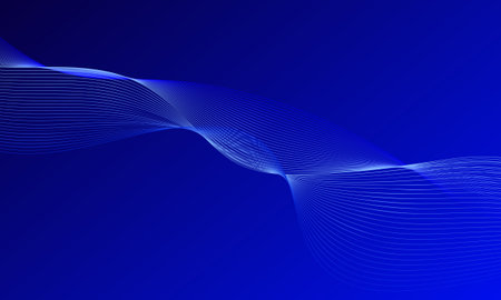 blue dark with business lines curves wave element soft gradient abstract backgroundのイラスト素材