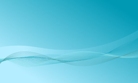 blue green business lines curve wave modern element with soft gradient abstract backgroundのイラスト素材