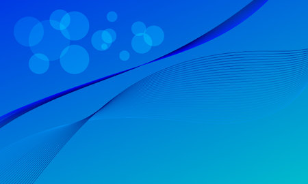 blue curve wave lines smooth gradient abstract backgroundのイラスト素材