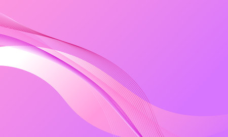 pink wave curve business lines smooth gradient abstract backgroundのイラスト素材