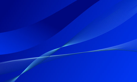 blue wave curves lines soft gradient abstract backgroundのイラスト素材