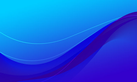 blue light lines curve wave soft gradient abstract backgroundの写真素材