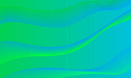 green blue wave curve lines with soft gradient abstract backgroundのイラスト素材