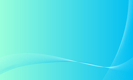 green blue lines wave curves smooth gradient abstract backgroundの写真素材