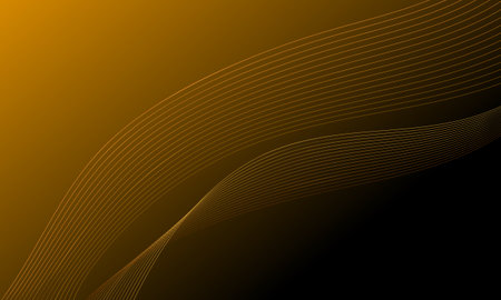 golden luxury color business lines curves wave smooth gradient abstract backgroundのイラスト素材