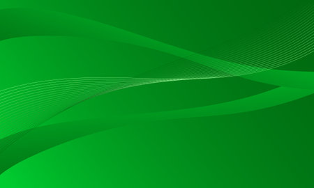 green lines wave curves with soft gradient abstract backgroundのイラスト素材