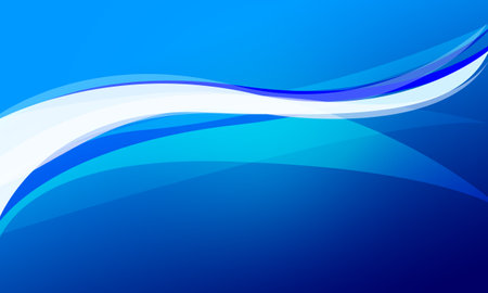 blue business lines curves wave soft gradient abstract backgroundの写真素材
