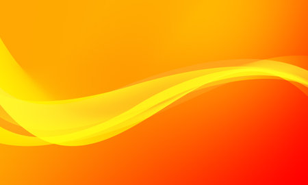 orange red yellow lines curve wave smooth gradient abstract backgroundの写真素材